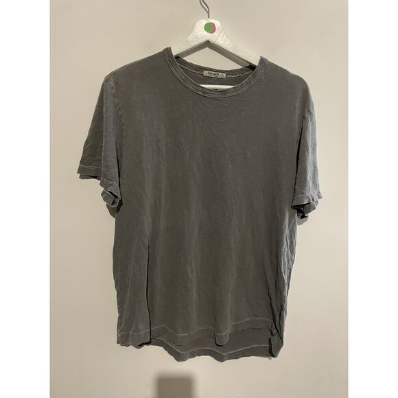 Buck Mason Mens L Tee Faded Gray Wash Loose Thread Made in USA - Picture 2 of 7